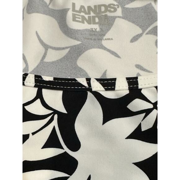 Lands' End Women's SunShade UPF 50 Long SleeveRelaxed Rash Guard Print 3XL - Picture 4 of 9